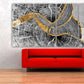 Schwarz-goldene abstrakte Wandkunst, abstraktes Gemälde, abstrakter Druck, abstrakte Leinwand, mehrteilige Wandkunst, Geschenk zur Wohnungserwärmung
