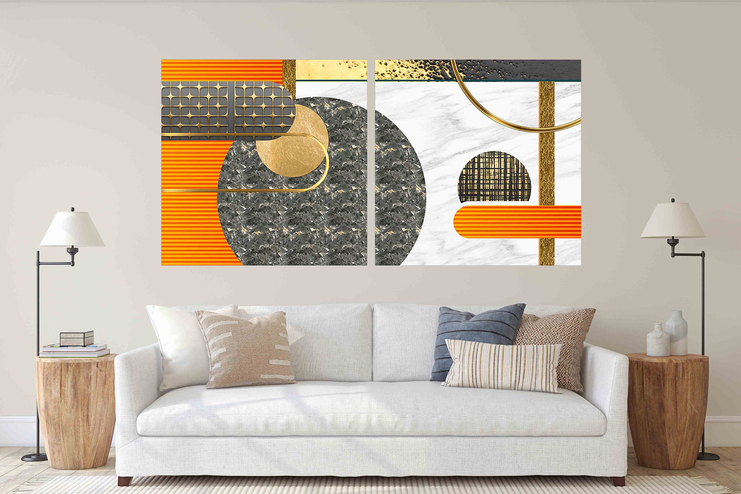 Geometric wall art Modern abstract art Abstract art print Multi panel canvas room wall decor Abstract wall art Abstract painting