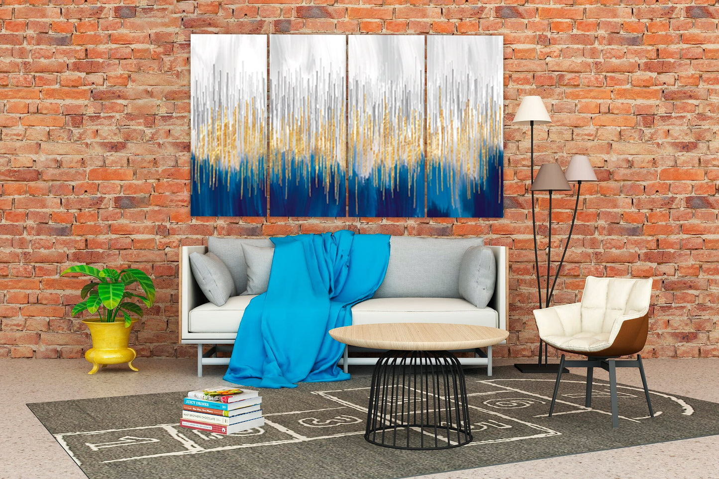 Large wall art framed abstract Modern abstract art Multi panel canvas Abstract wall art Abstract painting Extra large wall art