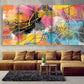 Blaue und gelbe Regenbogen-Clipart Große Wandkunst gerahmt abstrakt Moderne abstrakte Kunst Mehrteilige Leinwand Abstrakte Wandkunst Abstrakte Malerei