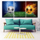 Football wall art Soccer ball art American Football Sports wall art Large abstract canvas art Soccer wall art football player gift