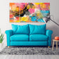 Blaue und gelbe Regenbogen-Clipart Große Wandkunst gerahmt abstrakt Moderne abstrakte Kunst Mehrteilige Leinwand Abstrakte Wandkunst Abstrakte Malerei