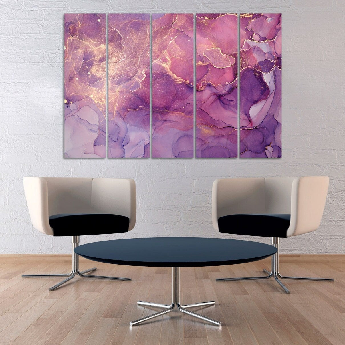 Purple marble Abstract multi panel art wall art paintings on canvas home wall decor housewarming gift canvas painting