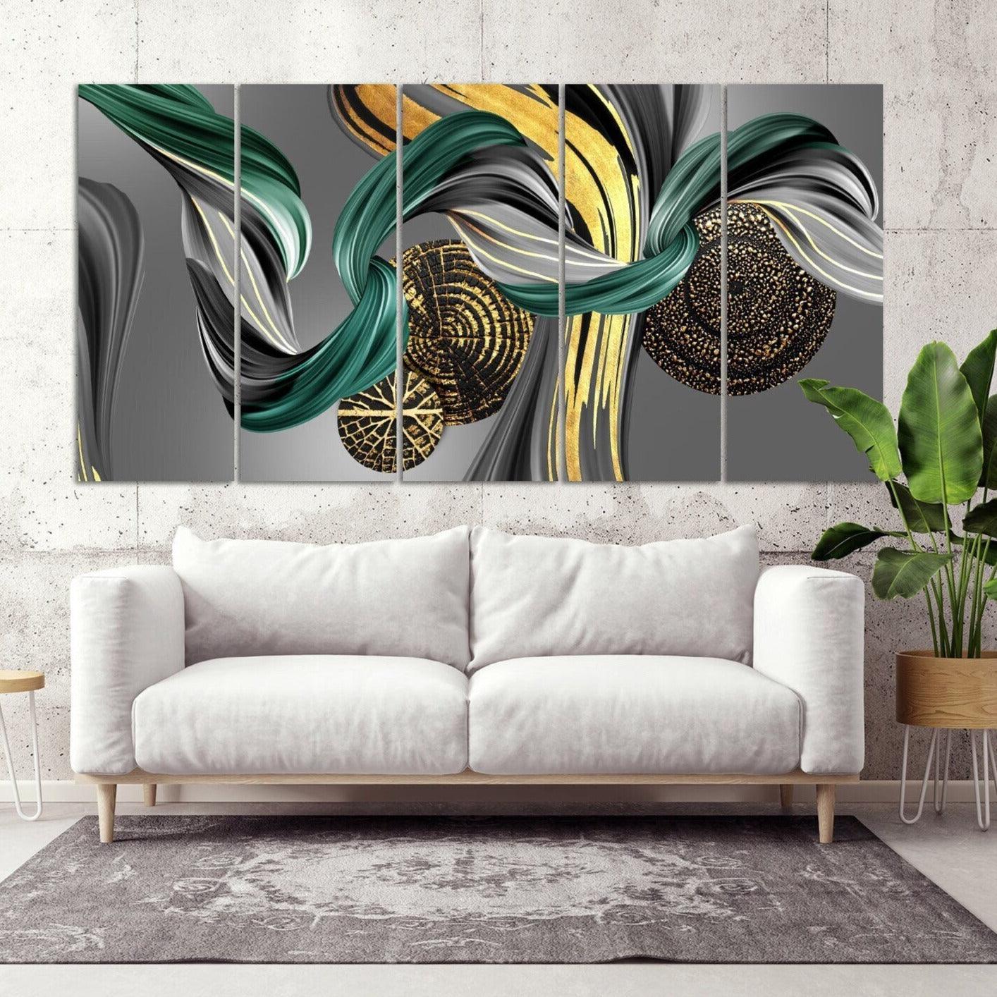 Abstract wall art picture frames Modern home wall decor Multi panel abstract canvas painting Extra large wall art