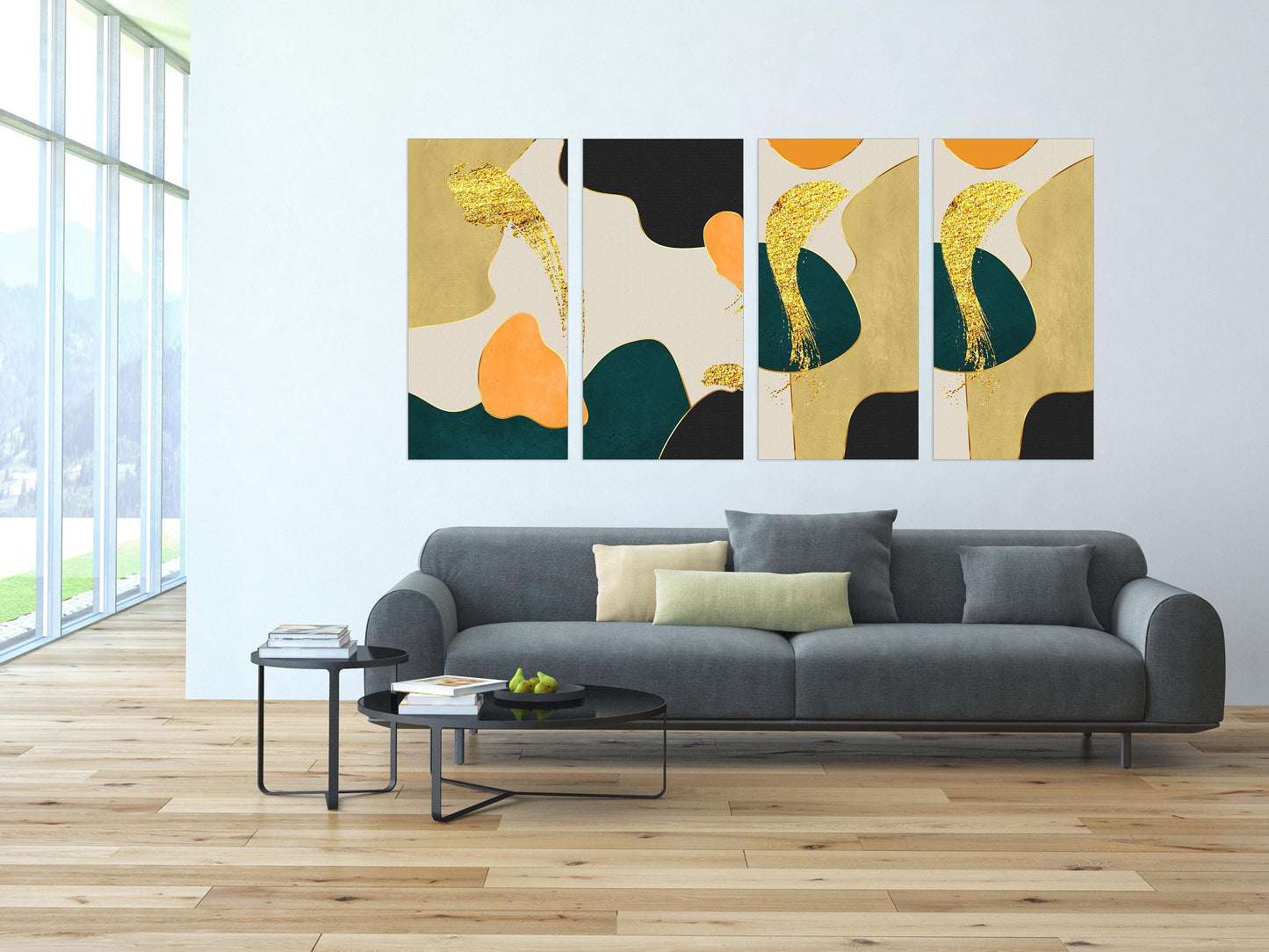 Modern abstract art Multi panel canvas wall art Canvas painting Abstract wall art Abstract painting Home wall decor