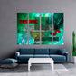 Emerald Green Decor Modern abstract art 3 piece frame canvas Multi panel canvas Wall art Canvas painting Abstract wall art Home wall decor