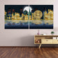 City at night decor Canvas painting Extra large multi panel wall art Picture frames Home wall decor picture Night city Wall collage kit