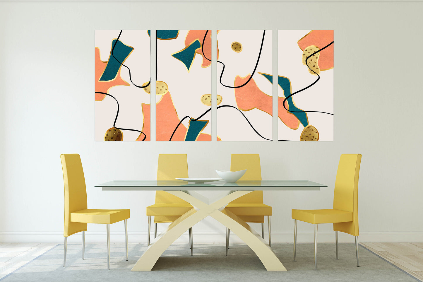 Abstract wall art Abstract painting Home wall decor Modern abstract art Multi panel canvas wall art Canvas painting