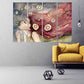 Home wall decor Multi panel extra large canvas art painting Wonder woman Dandelions dance Little girl painting Girl painting on canvas