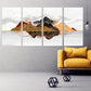 Framed wall art mountains Golden deer Smoky mountains wall art 3 panel canvas Outdoors mountains Canvas painting Home wall decor