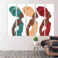 African canvas art African american bright wall art Multi panel extra large canvas art painting Afro woman Trendy wall art