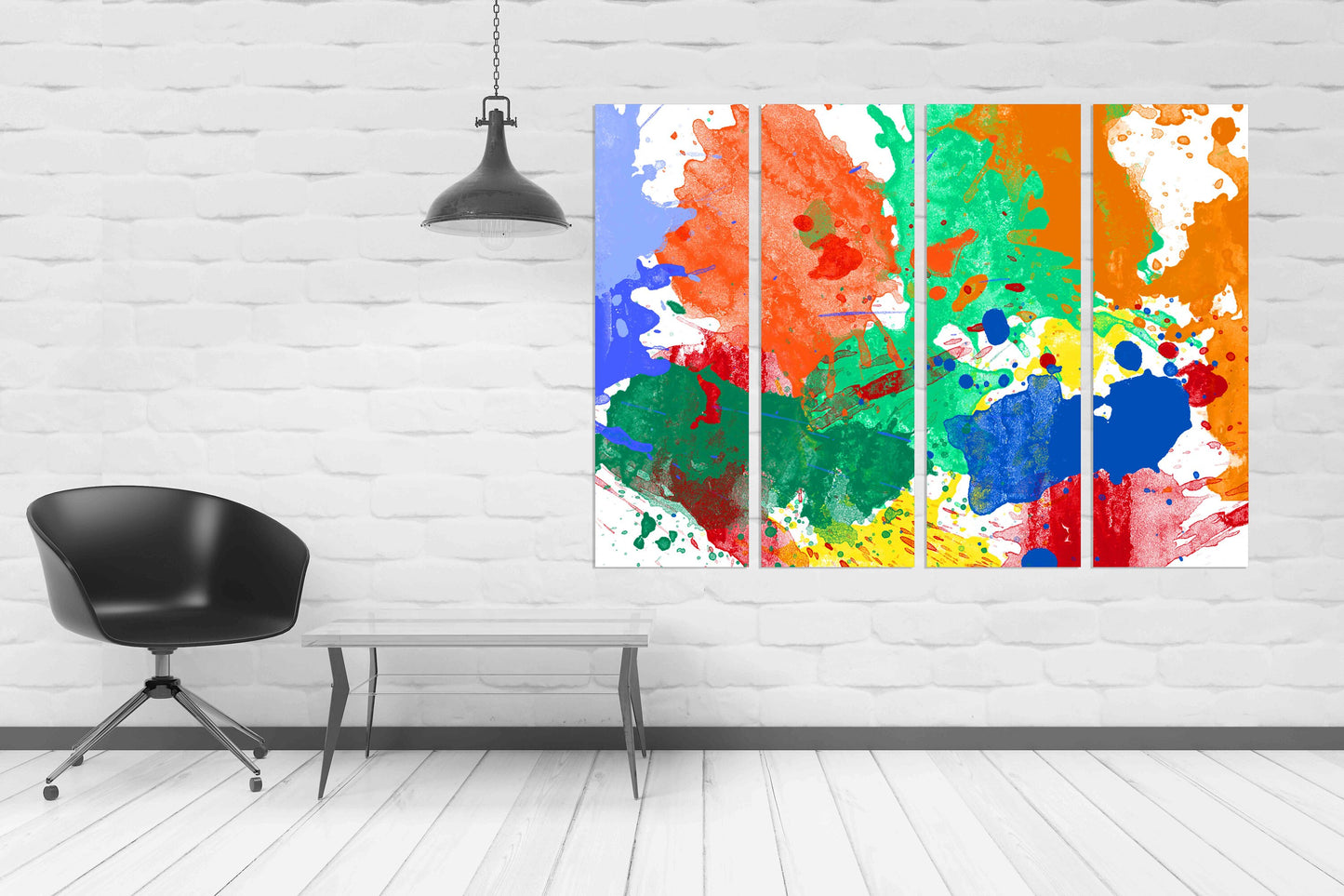 Brush strokes abstract print watercolour Abstract wall art Home wall decor Modern abstract art Multi panel canvas 3 piece wall art