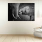 Elephants decor Pair of elephants African canvas art Black and white art Multi panel extra large canvas art painting Home wall decor