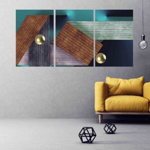 Geometric wall art Modern abstract art Abstract art print Multi panel canvas room wall decor Abstract wall art Abstract painting