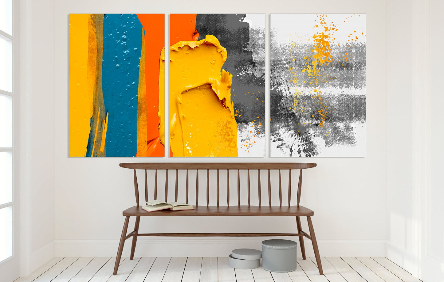 Pour painting Bright large wall art Modern abstract art Multi panel canvas Abstract wall art Abstract painting Extra large wall decor