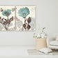 Botanical print canvas set Boho wall art Flowers painting wide Bathroom wall decor housewarming gift