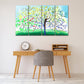 4 seasons tree wall art Four season tree Large canvas art canvas painting Multi panel wall art Extra large wall art