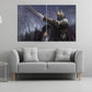 Knight wall art, anime canvas painting, nursery wall decor, sword art, fantasy art print, dark fantasy wall art, knight poster