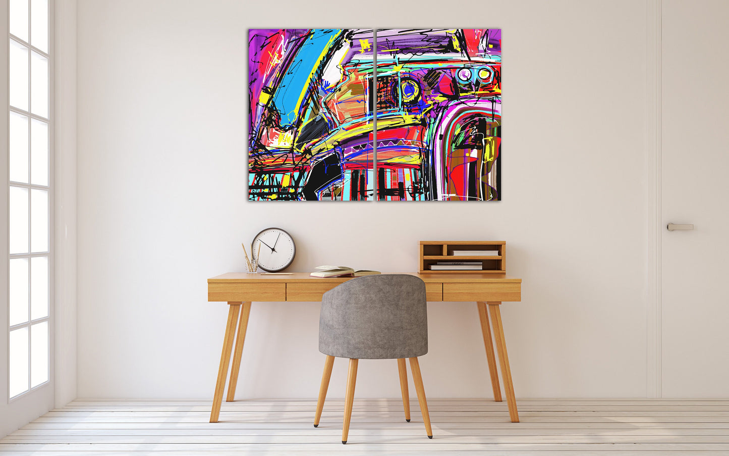 Graffiti wall art canvas paintings, trendy wall art, abstract street art print, graffiti poster, modern multi panel wall art