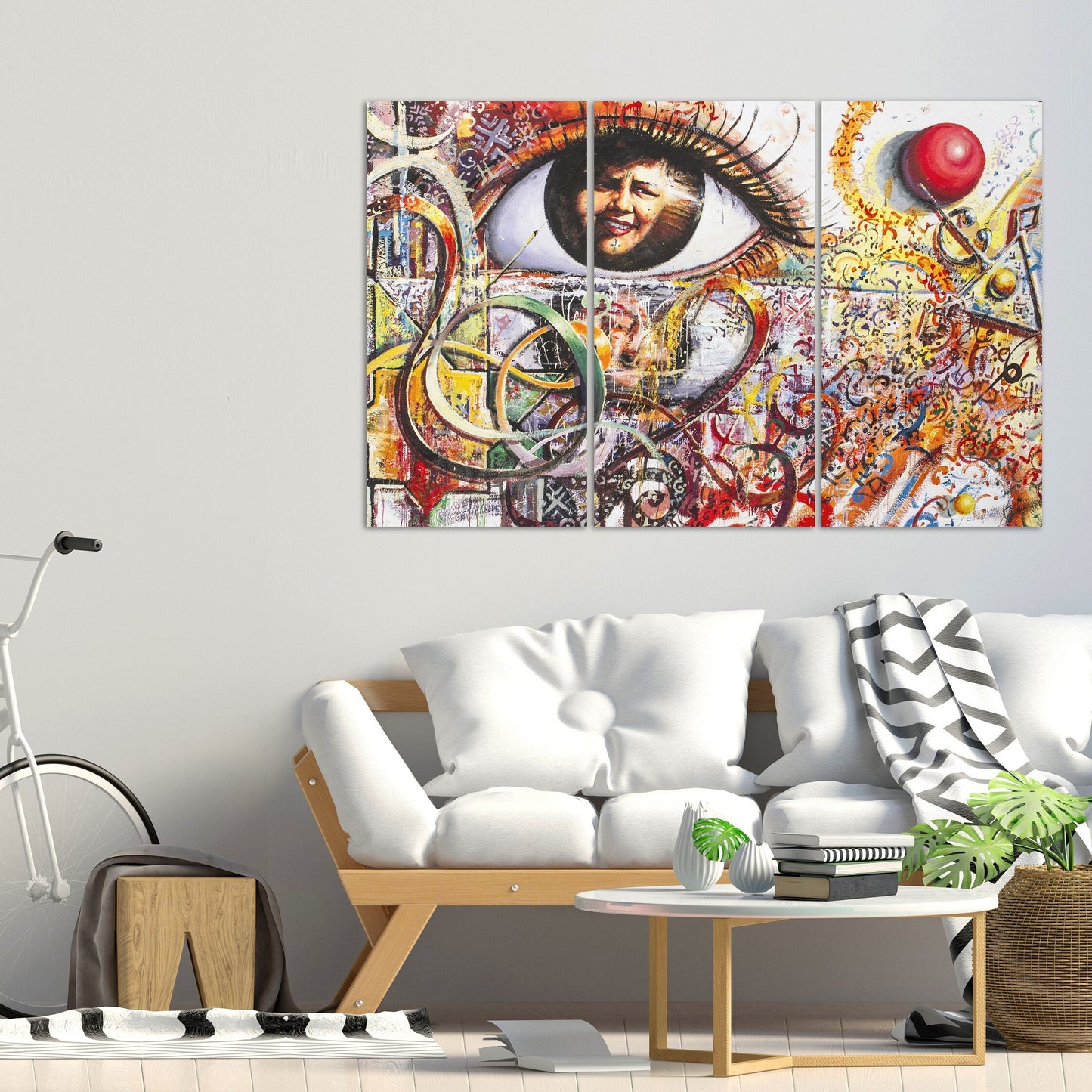 Abstract street art canvas, graffiti wall art canvas paintings, trendy wall art, graffiti poster, modern multi panel wall art