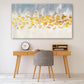 Multi panel abstract canvas, blue and yellow modern abstract painting, extra large canvas wall art