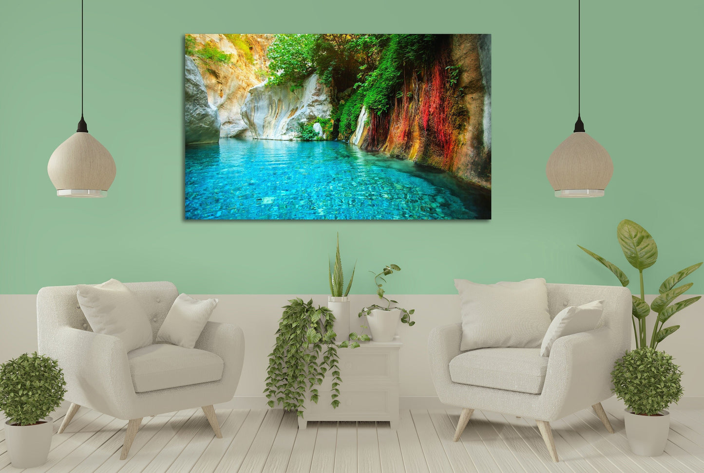 Mountain lake wall art Print wall art nature painting  extra large wall art, nature posters