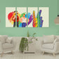 Gay male wall art, gay couple poster, love paintings, heart wall decor, multi panel canvas wall art