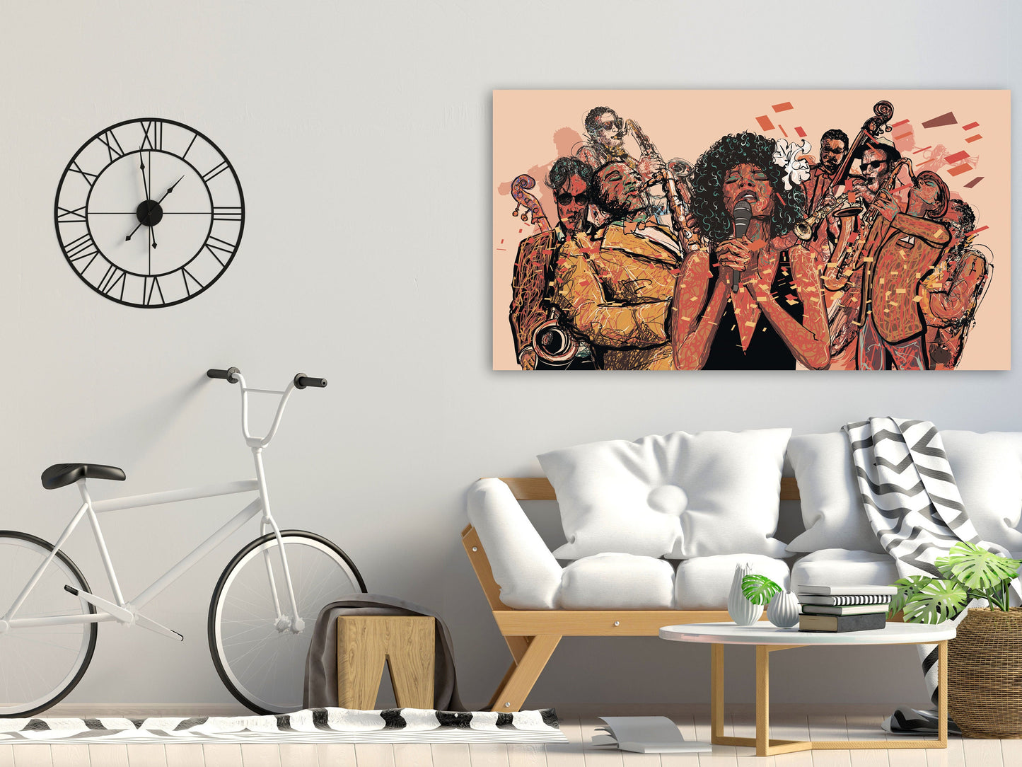 Woman singer print music wall art jazz wall decor canvas painting music wall art  canvas wall art painting of music jazz art decorative Gift