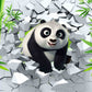 Panda wall art kids Animal Removable Textured wallpaper nursery wall mural vinyl modern wallpaper wall print art