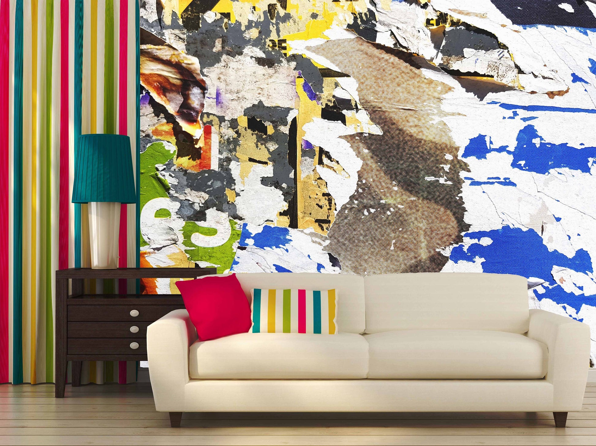 Wall collage abstract boy wallpaper peel and stick wall mural Removable Textured fabric wallpaper canvas