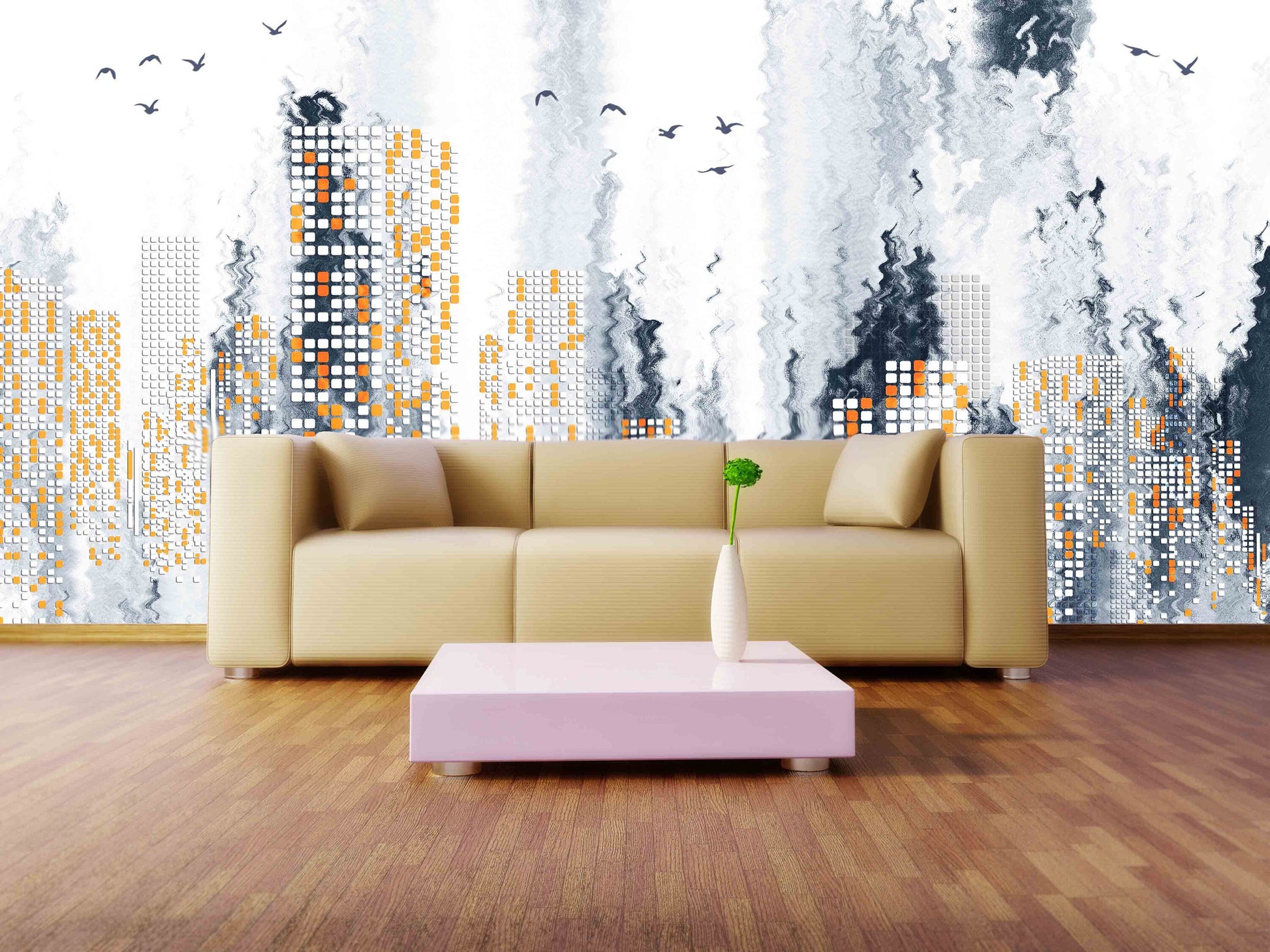 Abstract wallpaper Minimalist wall decor Peel and stick wallpaper Photo wallpaper Removable wallpaper art deco wallpaper Bedroom wall decor