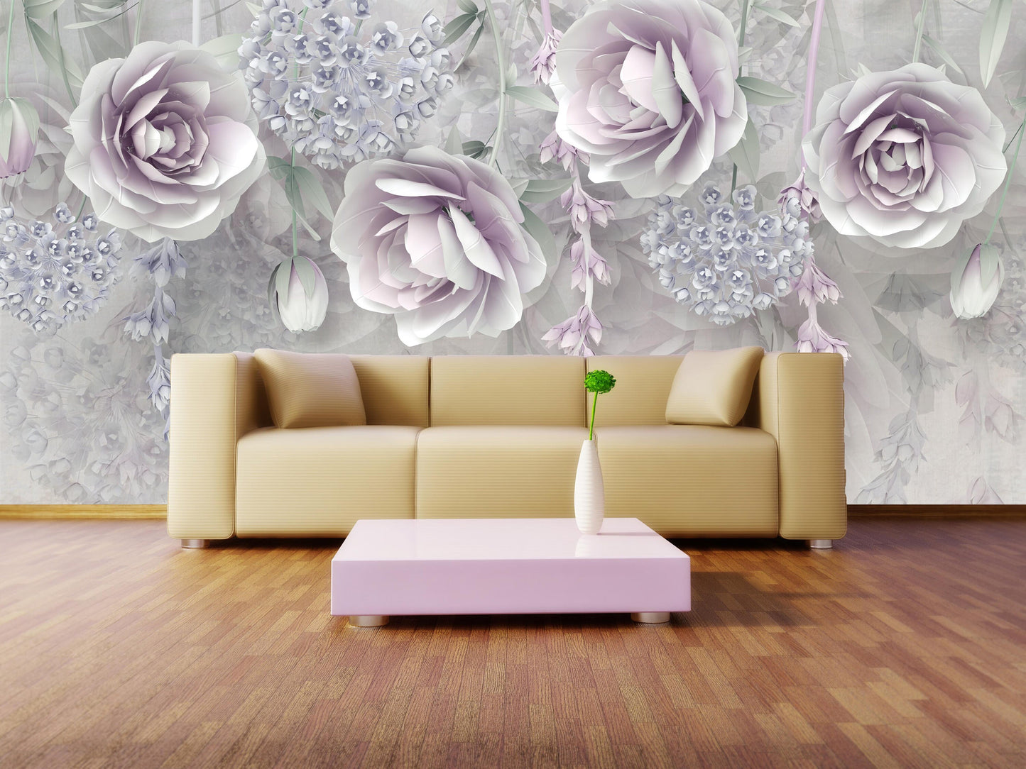 Flowers wallpaper Floral Peel and stick wallpaper Photo wallpaper Textured wallpaper adhesive wallpaper Botanical removable wallpaper