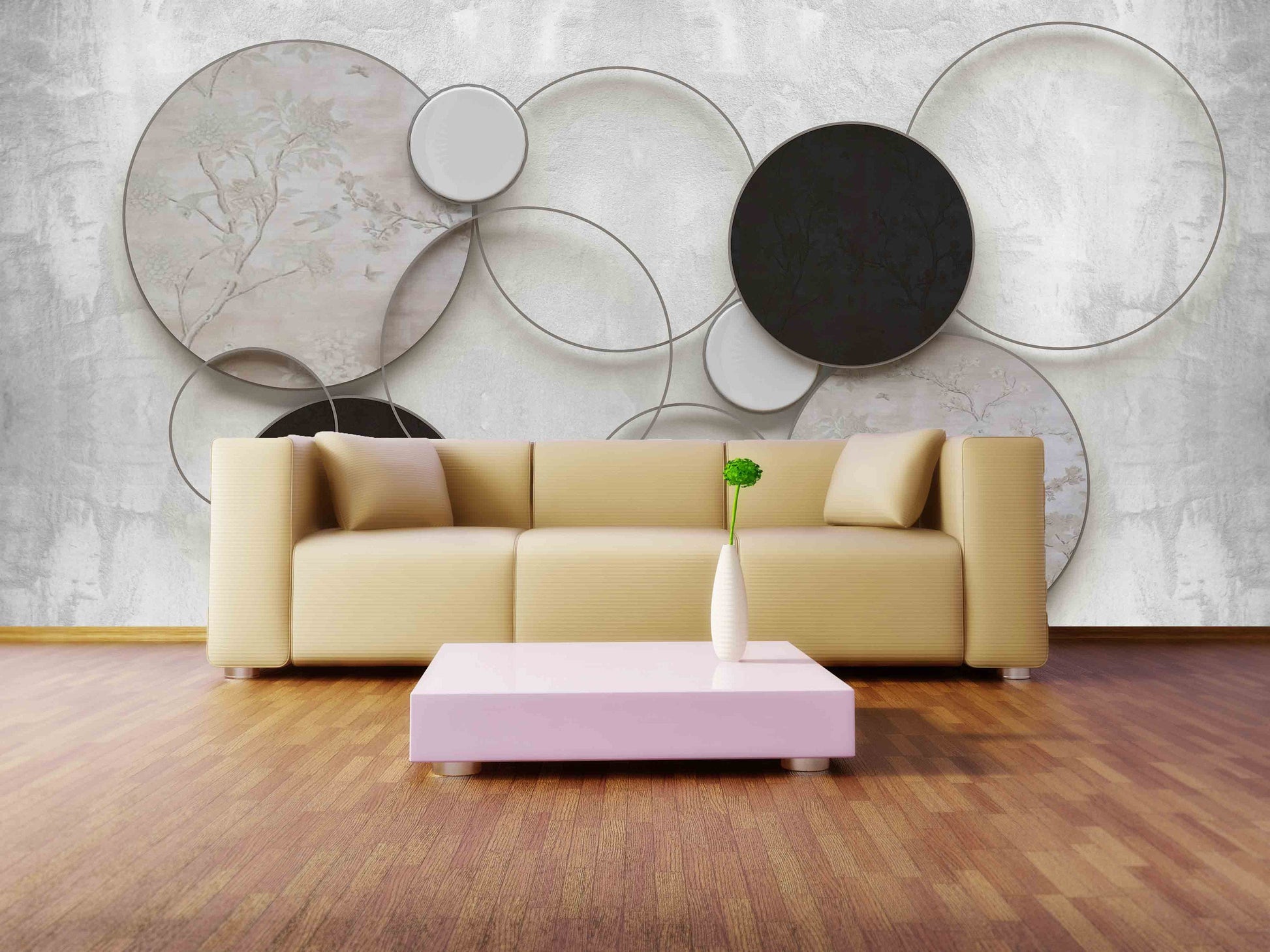 Geometric wallpaper 3d wall mural Abstract wallpaper Peel and stick wallpaper Photo wallpaper Black and white art removable wallpaper