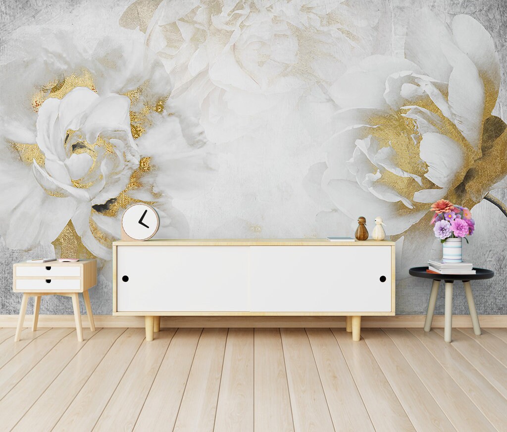 Floral Wallpaper Self Adhesive Peel and Stick Removable Floral Wallpaper Living Room Bedroom self afhesive mural