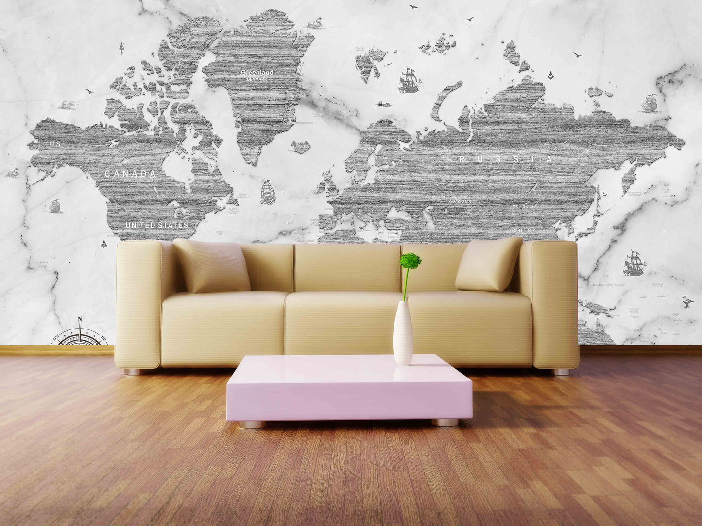 World map mural Removable wallpaper Textured wallpaper fabric wallpaper vinyl wallpaper modern wallpaper wall print art detailed world map