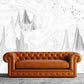 Smoky mountains wall art Marble wallpaper Abstract wallpaper Peel and stick wallpaper removable wallpaper Black and white wallpaper