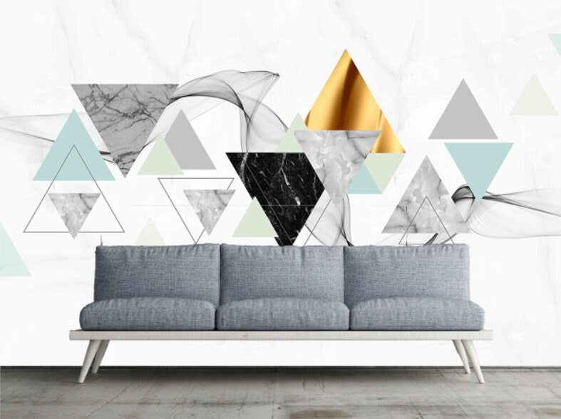 Geometric wallpaper Temporary wallpaper 3d wall mural Abstract wallpaper Peel and stick wallpaper Self adhesive mural removable wallpaper