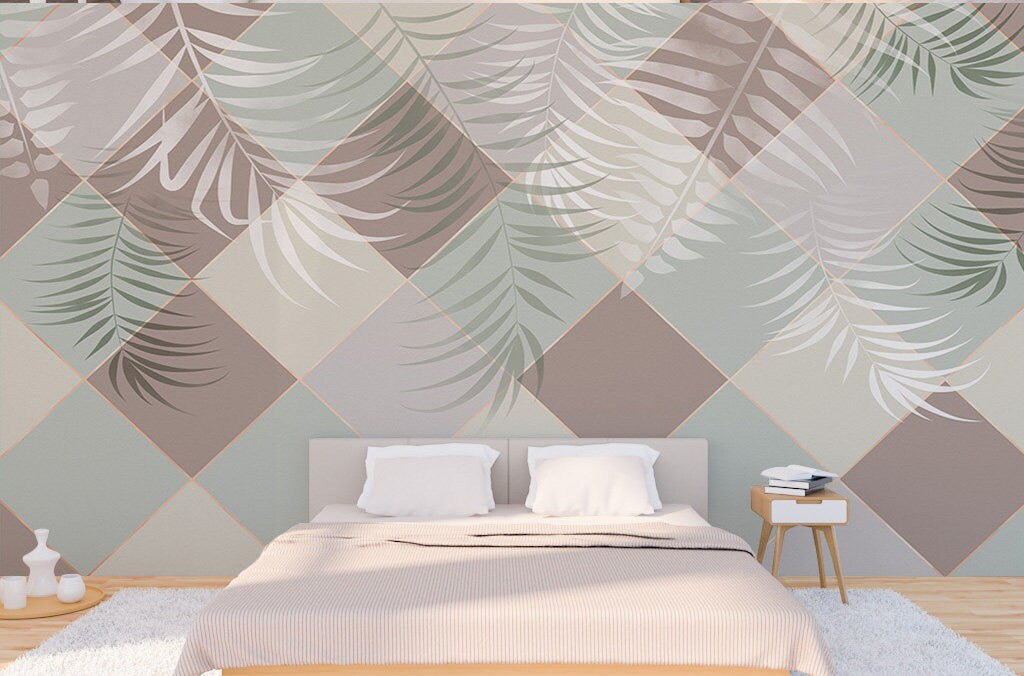 Herb prints wall art Geometric wallpaper Abstract wallpaper Peel and stick wallpaper Photo wallpaper Removable wallpaper