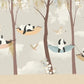 Beige Panda wall sticker Nursery wallpaper Peel and stick mural Removable wallpaper Boy nursery decor wall print art vinyl wallpaper