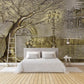 Vintage wallpaper art print Peel and stick wall mural Geometric wallpaper home decor Vinyl wall sticker temporary wall covering