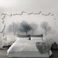 Tree wall decal Peel and stick wall mural 3d stereoscopic wallpaper Black and white Modern wall decor Textured fabric vinyl wallpaper