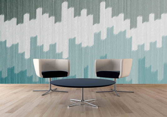 Geometric Wallpaper Blue Removable Wallpaper Sticker Art Peel and stick Self adhesive mural Wall mural prints