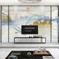 Smoky mountains wallpaper peel and stick wal mural, abstract mural, art deco wallpaper