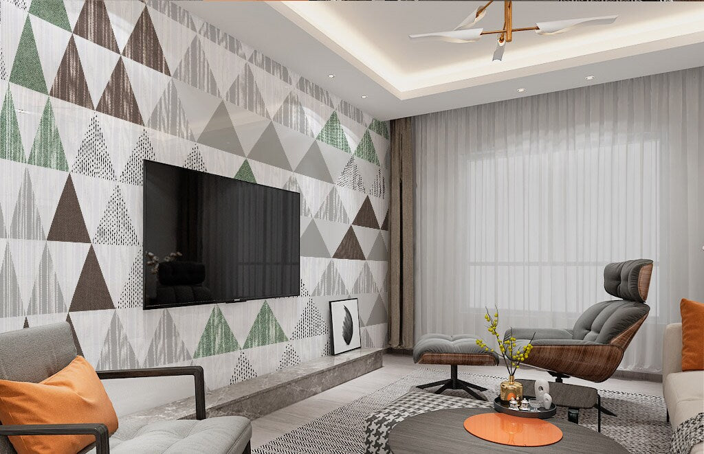 Geometric patterns wallpaper Art deco wallpaper Geometric wall decal Peel and stick Wall mural prints Home wall