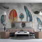 Abstract peel and stick wallpaper Removable Textured wall mural prints fabric vinyl Modern wallpaper wall sticker custom wall decoration