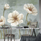 Big flower wallpaper Murals for girls vinyl wall murals prints Peel and stick Botanical removable Herb prints wall art Textured wallpaper