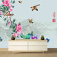Chinoiserie wallpaper Sakura blossoms Japanese wall art Flowers wall mural prints Peel&stick wallpaper Asian wall art Botanical removable