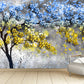 Peel and stick floral wallpaper mural Tree wall decals & murals, removable wallpaper for bedroom, living room