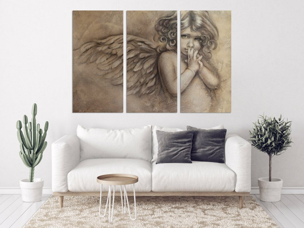 Angel wall art paintings on canvas religious wall art home wall decor bedroom wall decor printable wall art multi panel wall art