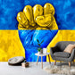 Ukraine flag sticker Peel and stick wallpaper made in Ukraine Wall decals and murals, removable wallpaper for bedroom, living room